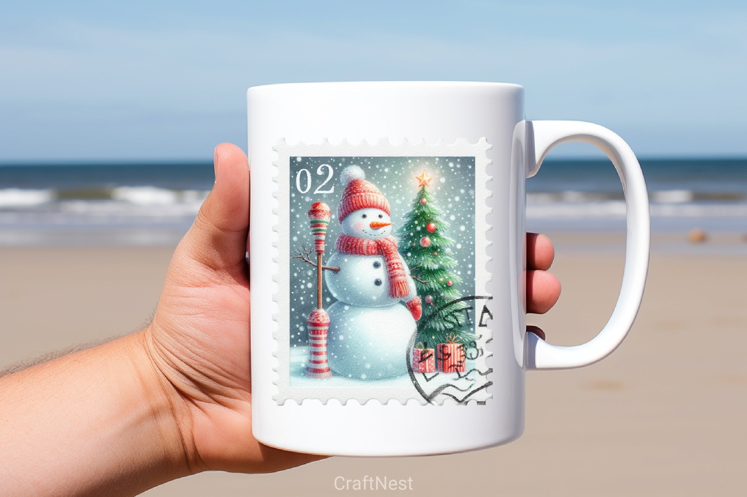 Christmas Snowman Stamp Clipart Bundle - CraftNest - Digital Crafting and Art