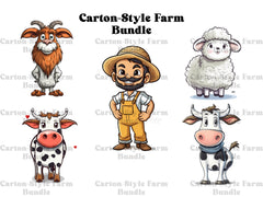 Cartoon-Style Farm Clipart - CraftNest