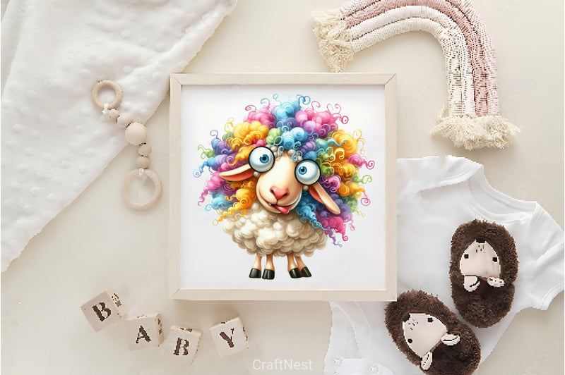 Funny Sheep Animals Clipart Bundle 4 - CraftNest - Digital Crafting and Art
