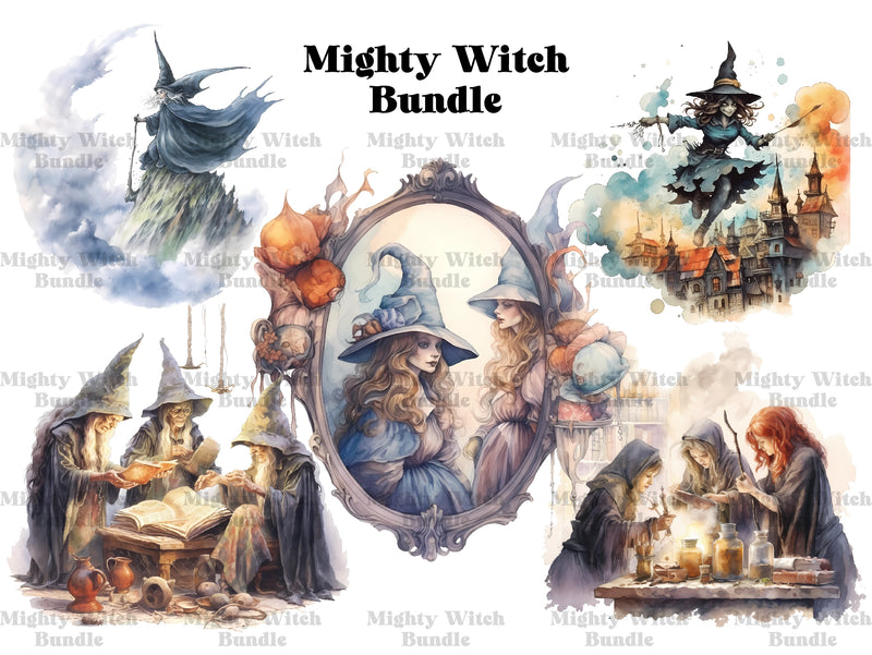 Mighty Witches Clipart - CraftNest