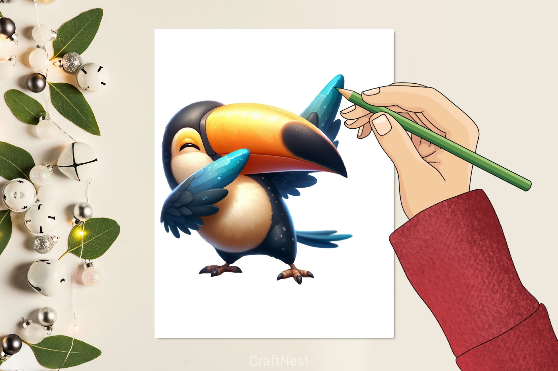 Cute Dabbing Toucan Clipart Bundle - CraftNest - Digital Crafting and Art