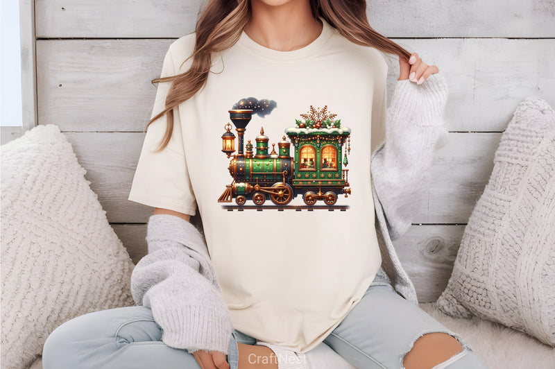 Christmas Train Clipart Bundle 6 - CraftNest - Digital Crafting and Art