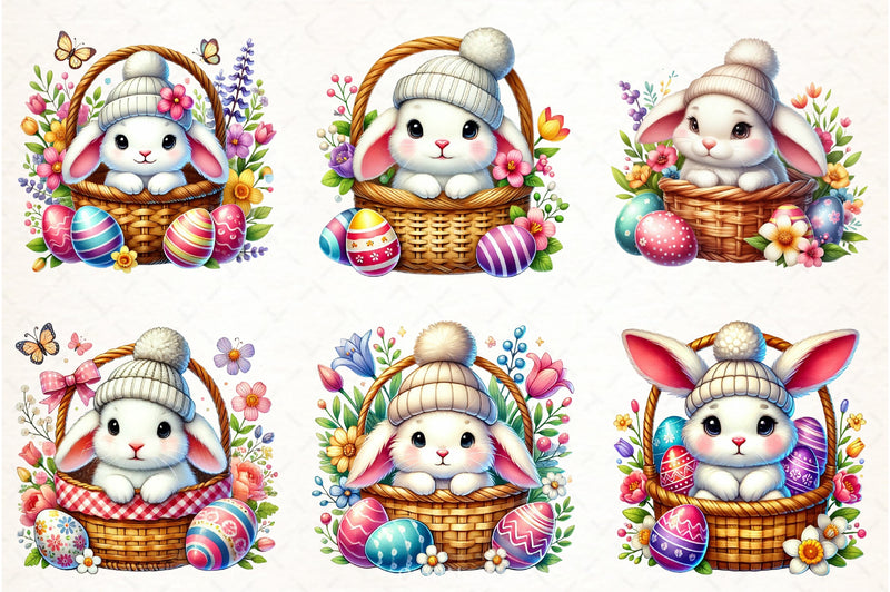Easter Bunnies Clipart Bundle - CraftNest - Digital Crafting and Art