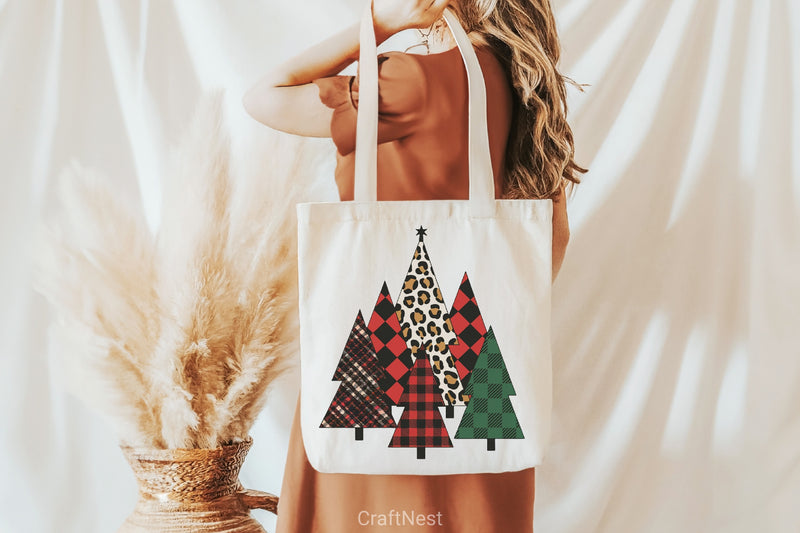 Christmas Tree Buffalo Plaid Clipart Bundle - CraftNest - Digital Crafting and Art