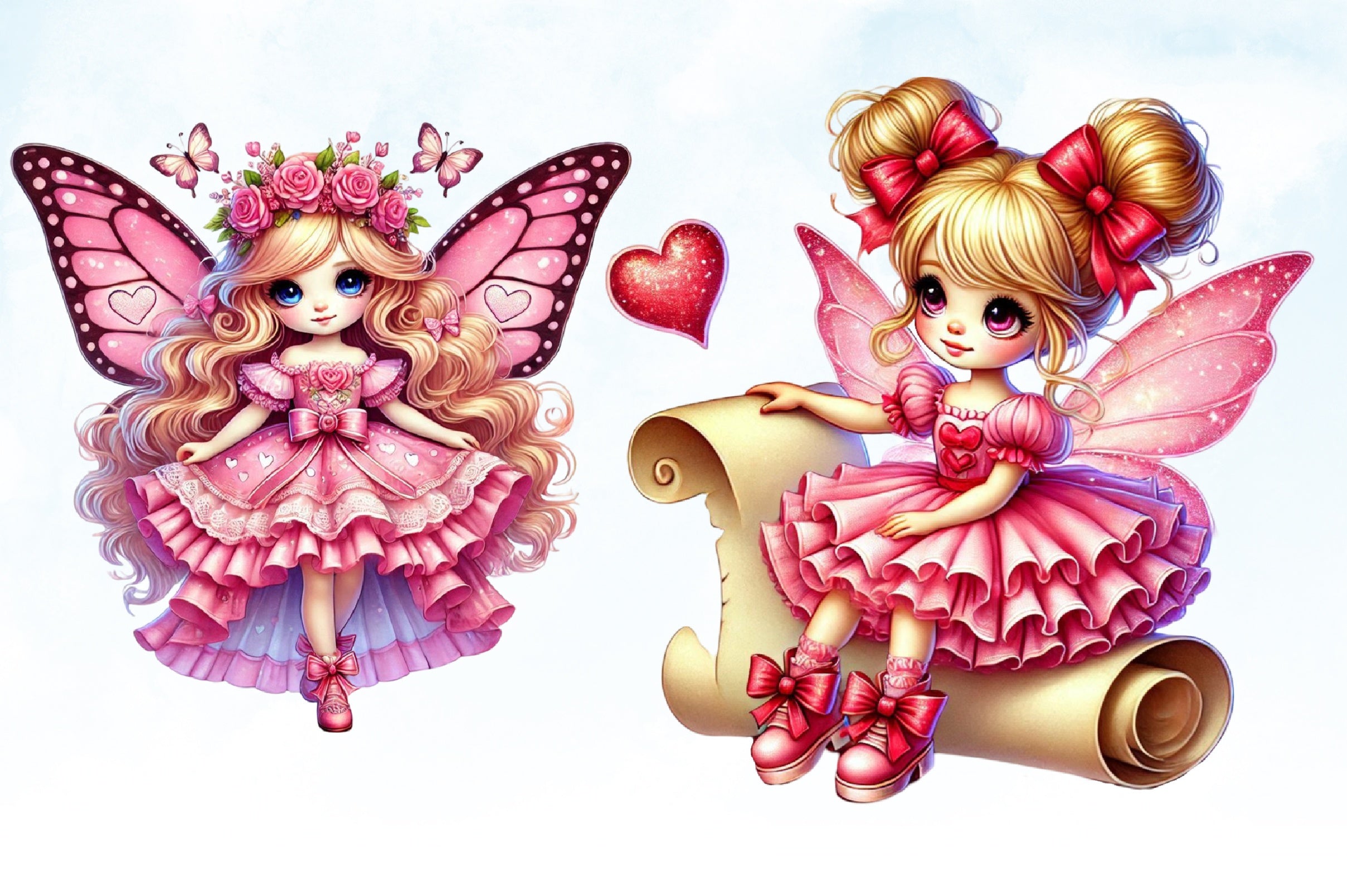 Valentine Fairy Clipart Bundle - CraftNest - Digital Crafting and Art