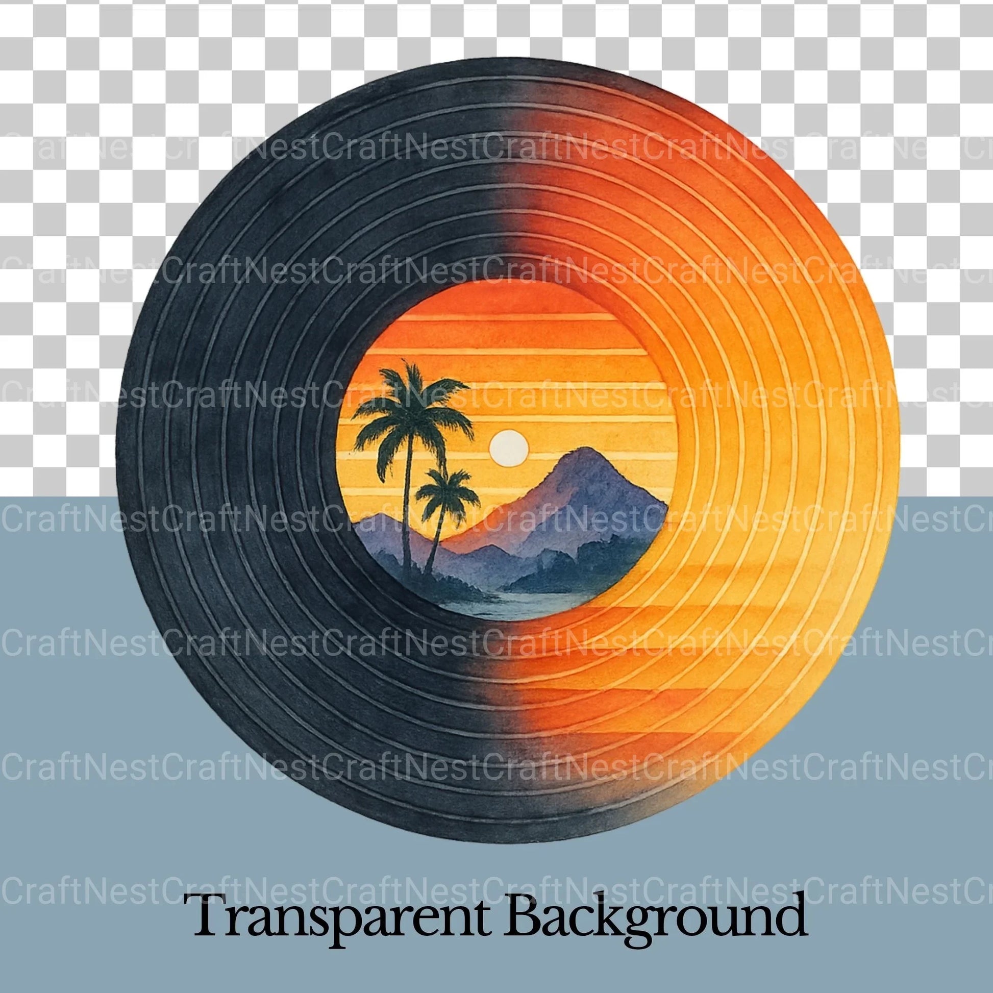 Retro Sunset Scenes Clipart Bundle - CraftNest - Digital Crafting and Art