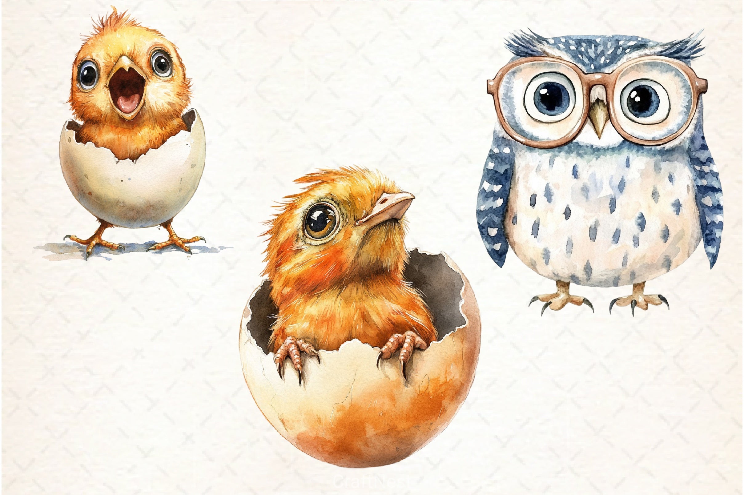 Cute Quirky Birds Clipart Bundle - CraftNest - Digital Crafting and Art
