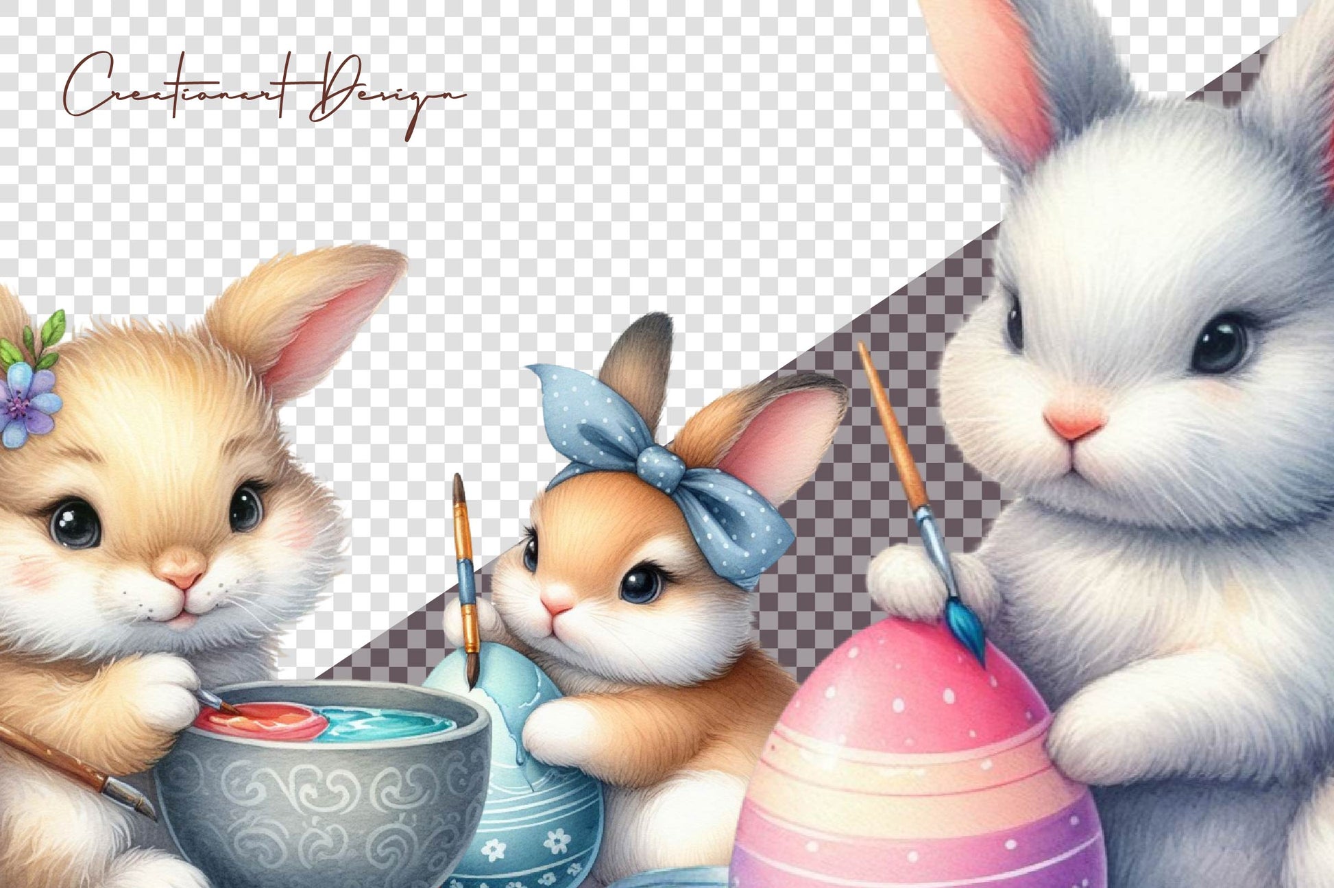 Easter Bunny Clipart Bundle 7 - CraftNest - Digital Crafting and Art