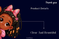 Peeking African American Little Girl Clipart Bundle 2 - CraftNest - Digital Crafting and Art