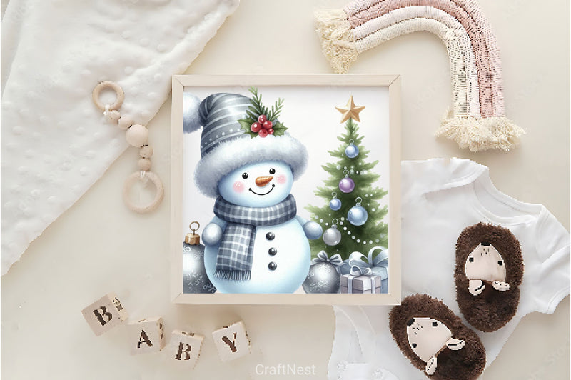 Christmas Snowman Clipart Bundle 4 - CraftNest - Digital Crafting and Art
