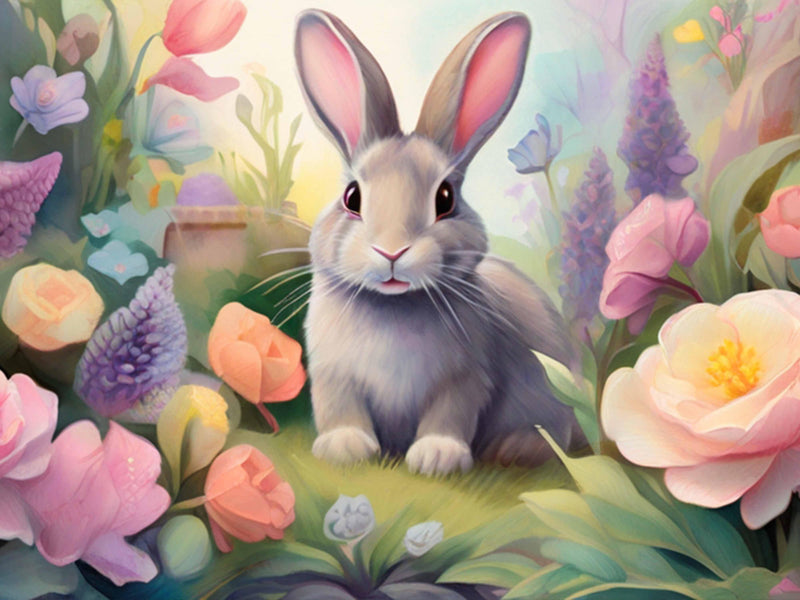 Easter Bunny Watercolor Seamless Pattern - CraftNest - Digital Crafting and Art