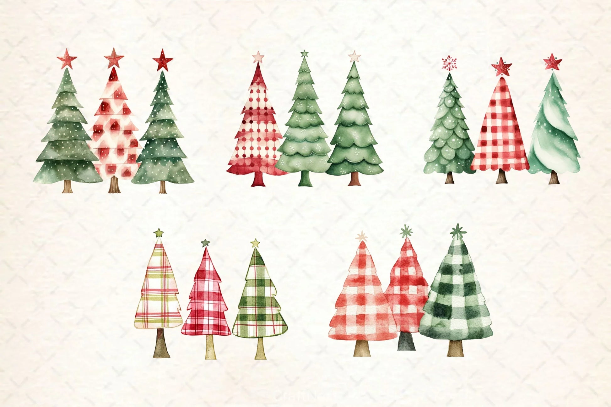 Christmas Tree Clipart Bundle 15 - CraftNest - Digital Crafting and Art