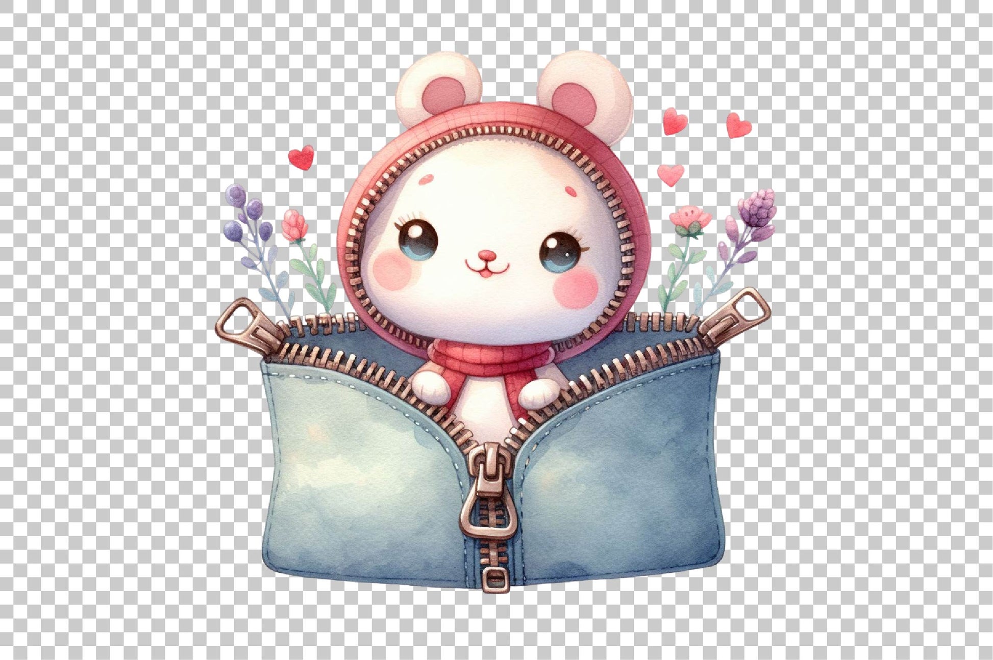 Cute Zipper Animal Clipart Bundle - CraftNest - Digital Crafting and Art