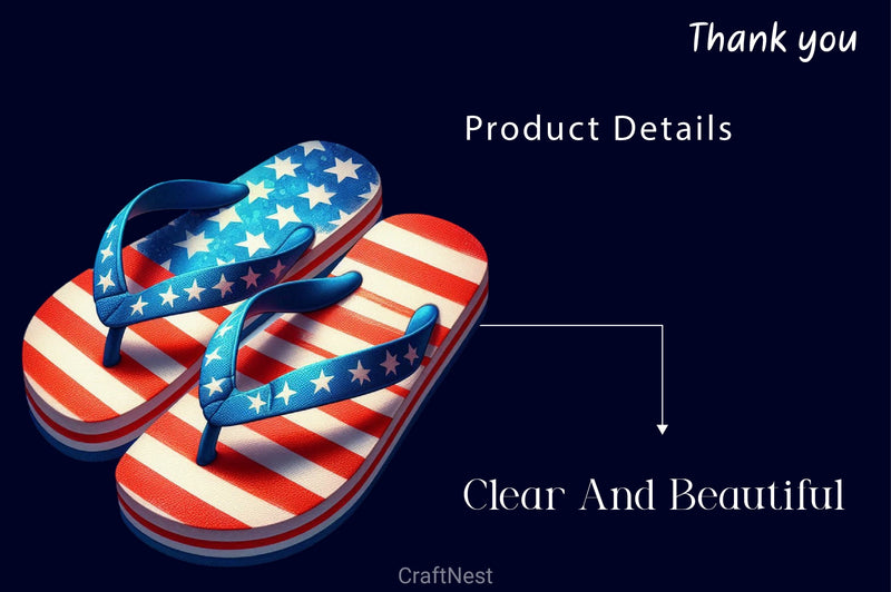 American Flip Flops Clipart Bundle - CraftNest - Digital Crafting and Art
