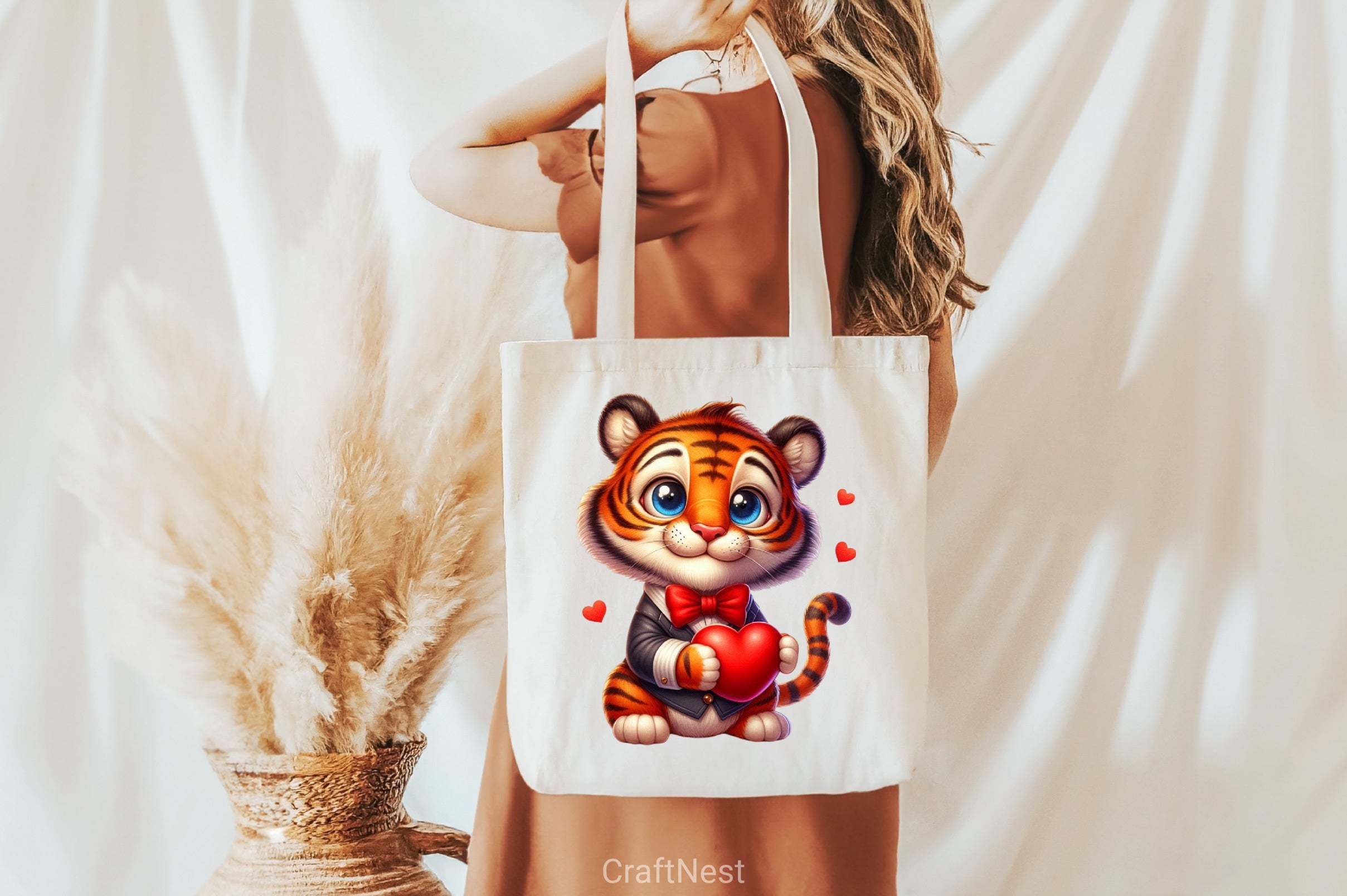 Valentine's Day Tiger Clipart Bundle - CraftNest - Digital Crafting and Art