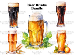 Beer Drinks Clipart - CraftNest