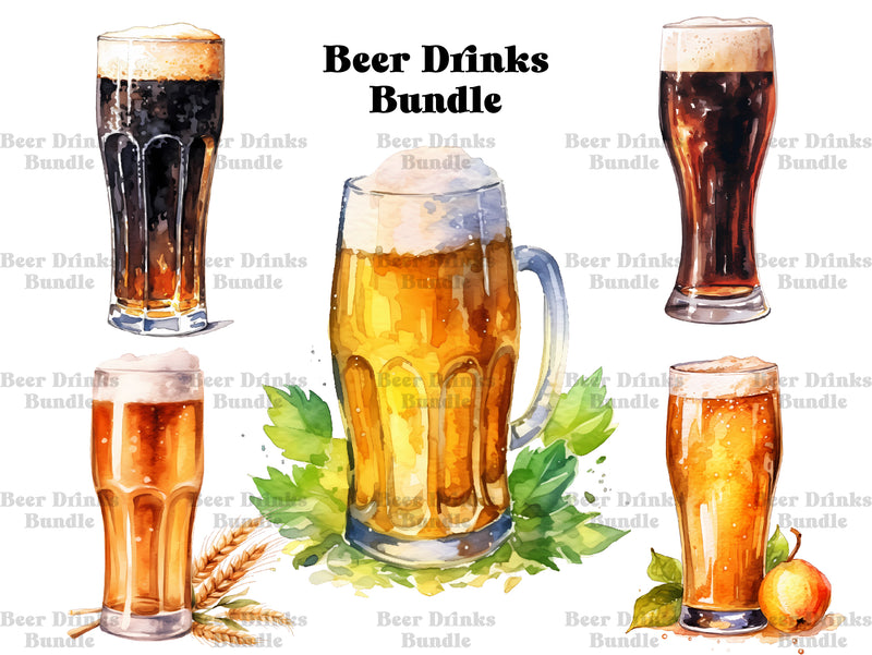 Beer Drinks Clipart - CraftNest