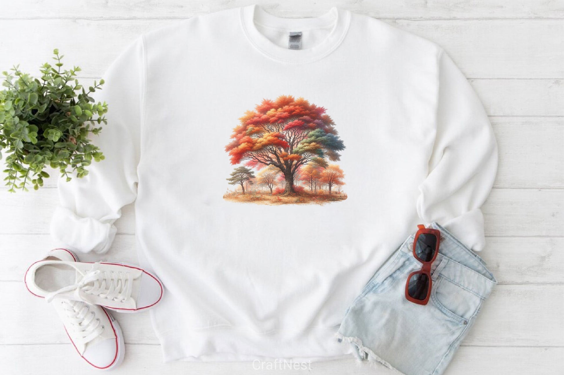 Fall Tree Clipart Bundle - CraftNest - Digital Crafting and Art