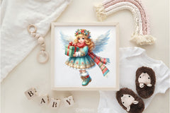 Vintage Christmas Angel Clipart Bundle - CraftNest - Digital Crafting and Art