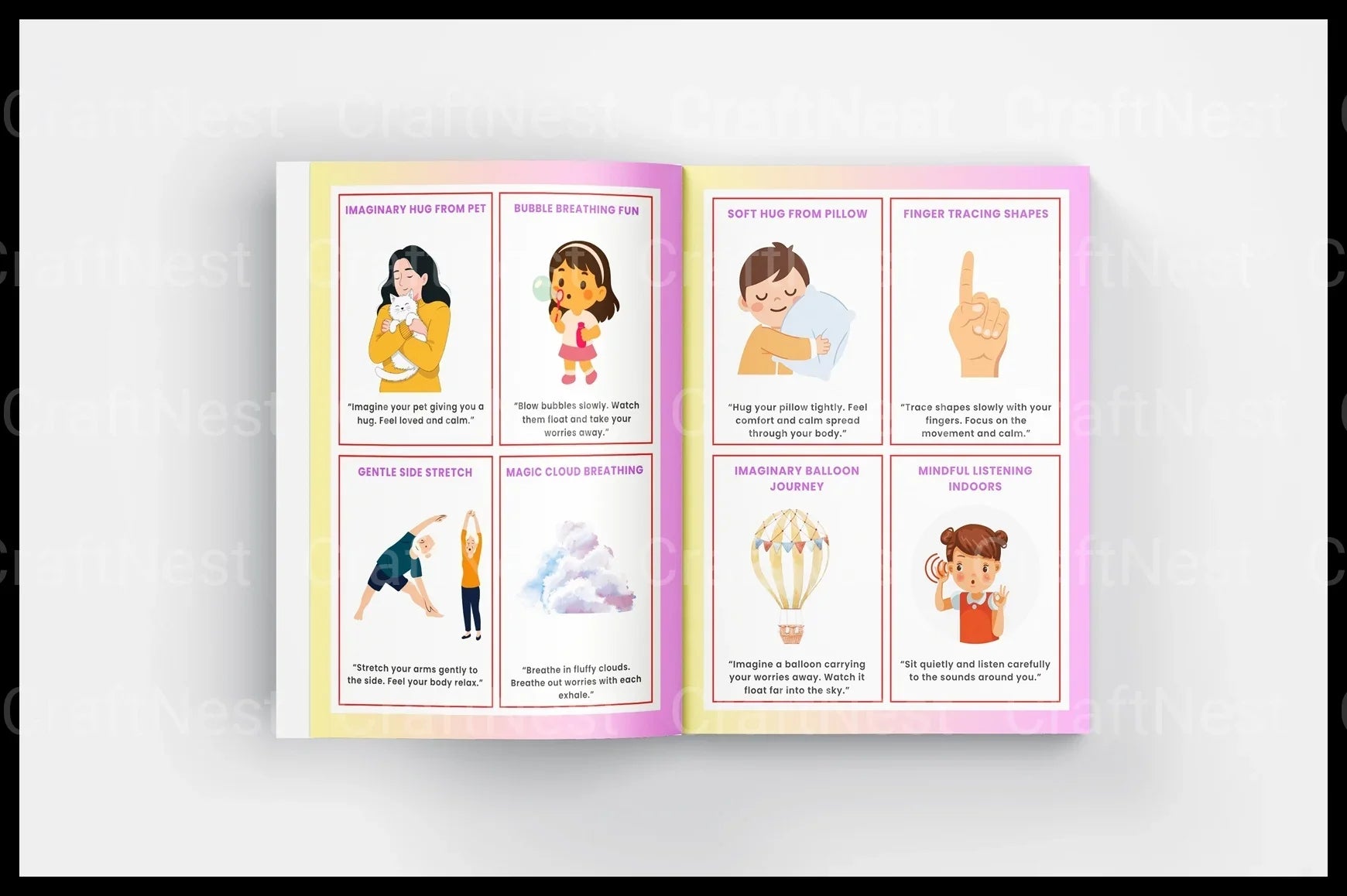 Calming Strategy Cards for Kids - CraftNest - Digital Crafting and Art