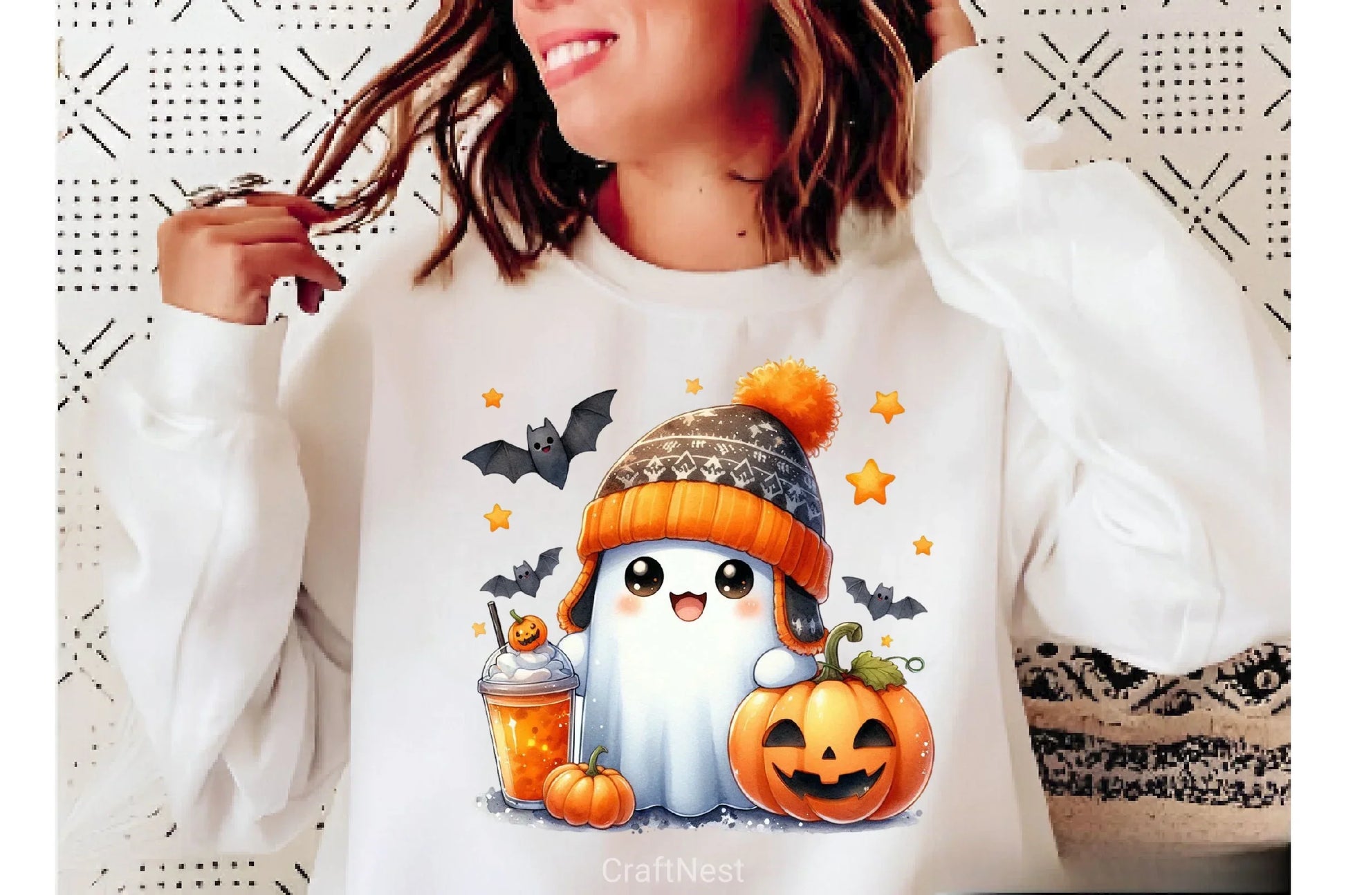 Cute Ghost Cute Halloween Clipart Bundle 12 - CraftNest - Digital Crafting and Art