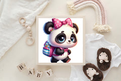 Panda Student Clipart Bundle - CraftNest - Digital Crafting and Art