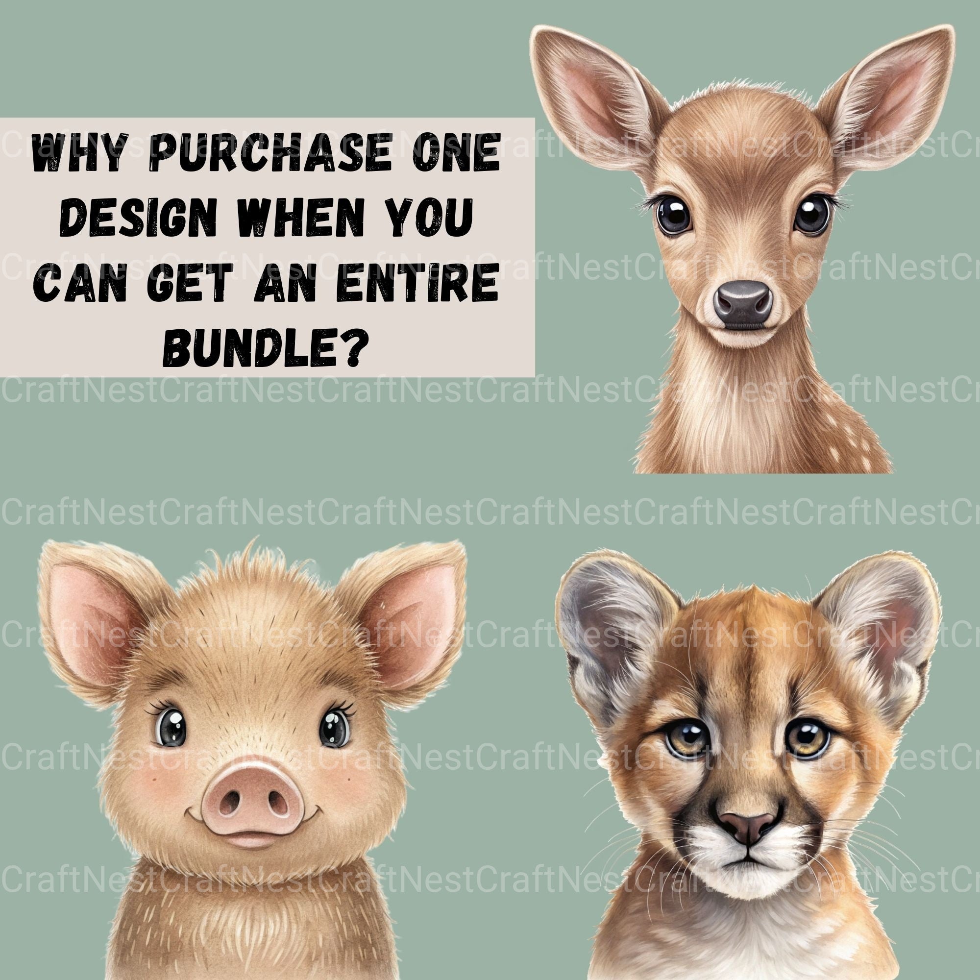 Woodland Animals 2 Clipart Bundle 4 - CraftNest - Digital Crafting and Art
