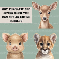 Woodland Animals 2 Clipart Bundle 4 - CraftNest - Digital Crafting and Art