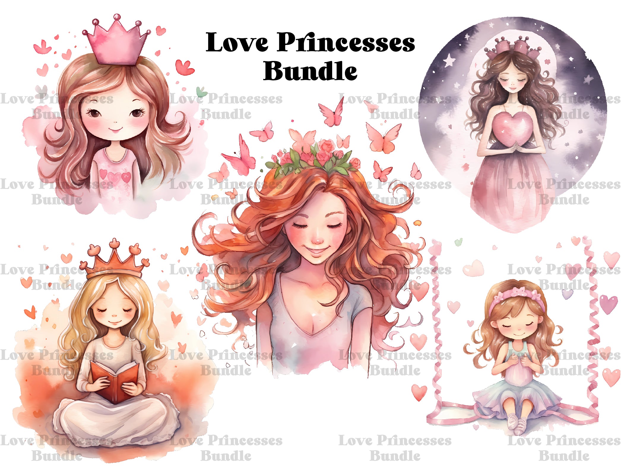 Love Princesses Clipart - CraftNest