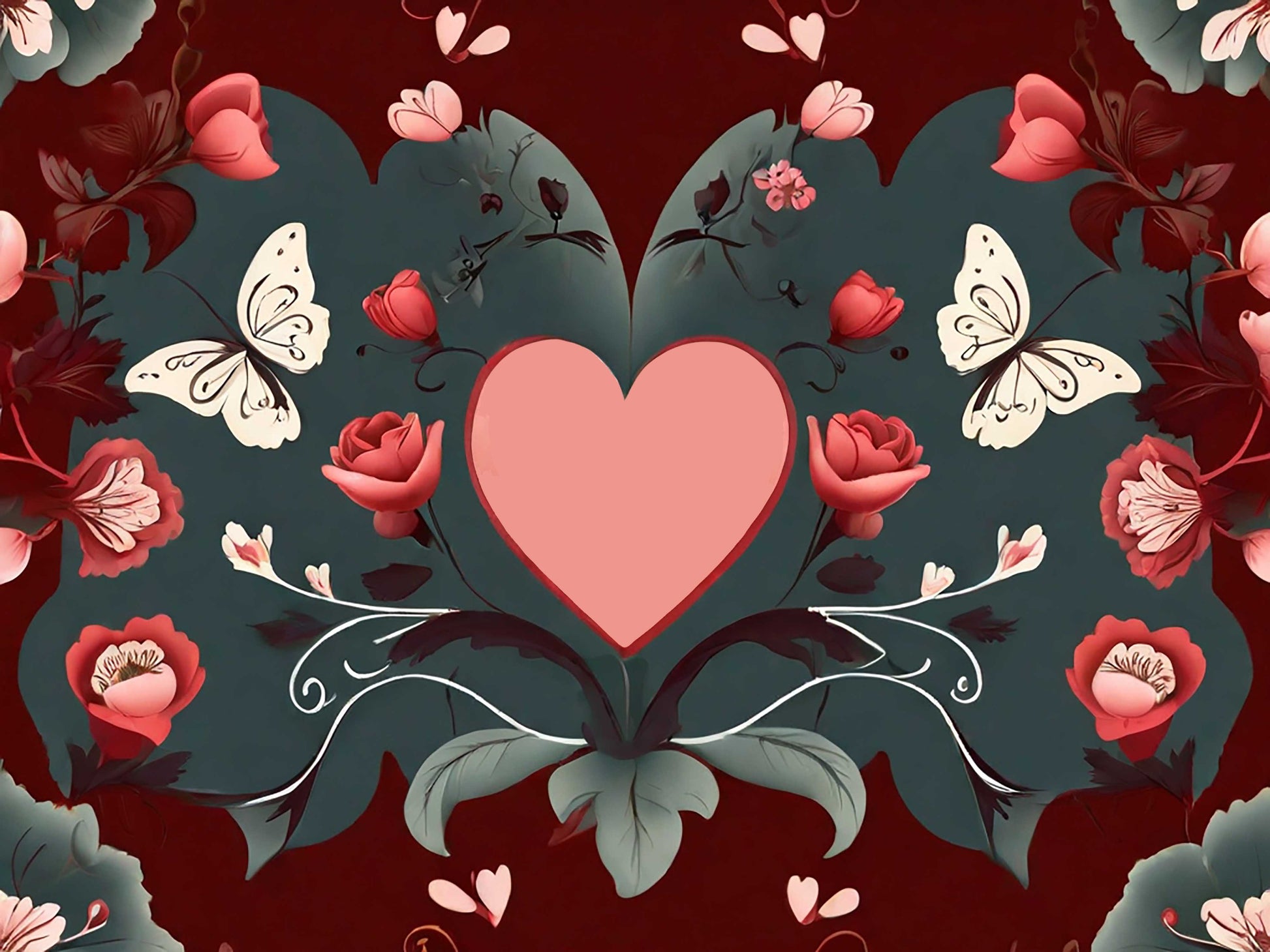 Vintage Valentines Seamless Digital Paper - CraftNest - Digital Crafting and Art