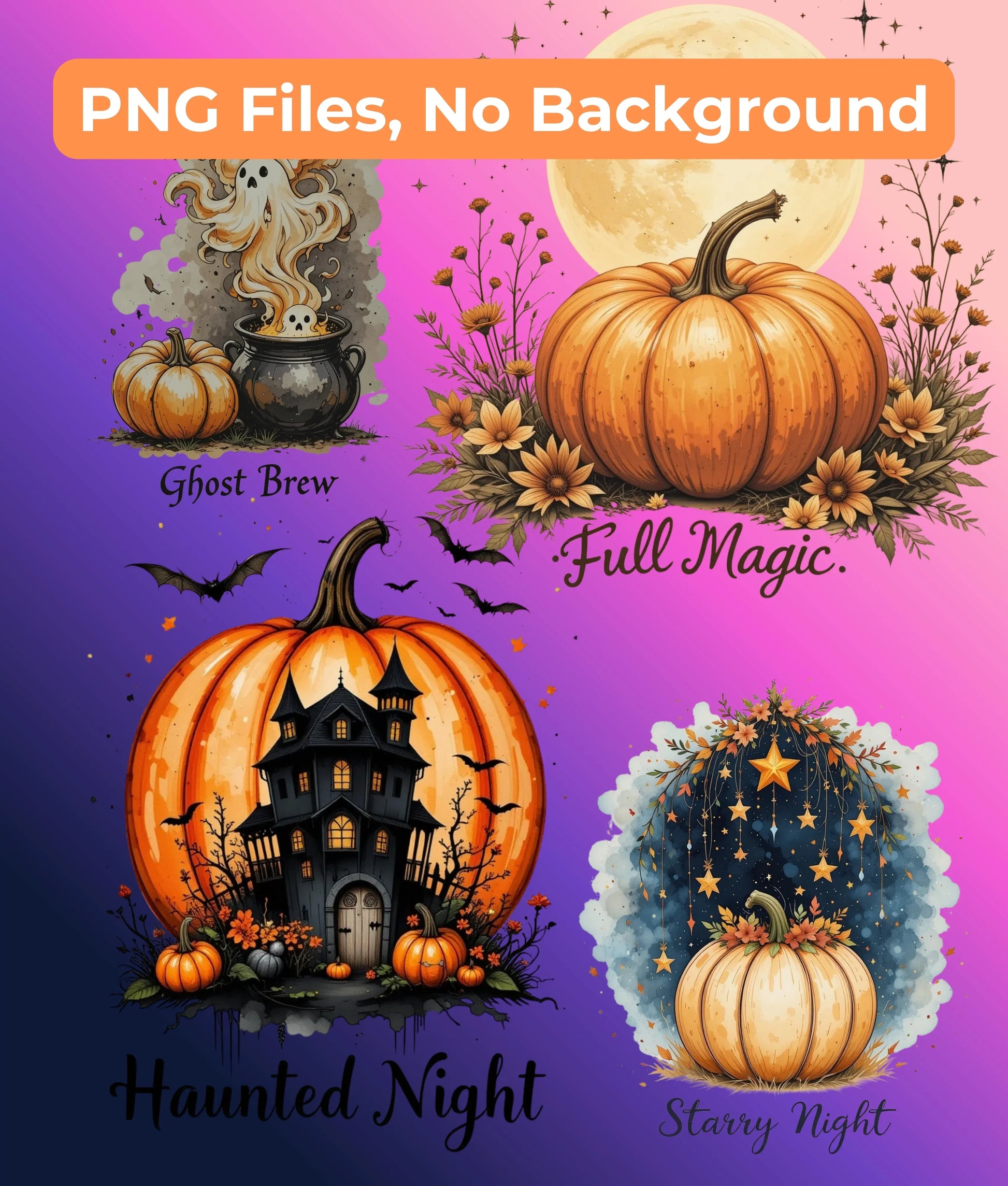Halloween Pumpkin Clipart Bundle - CraftNest - Digital Crafting and Art