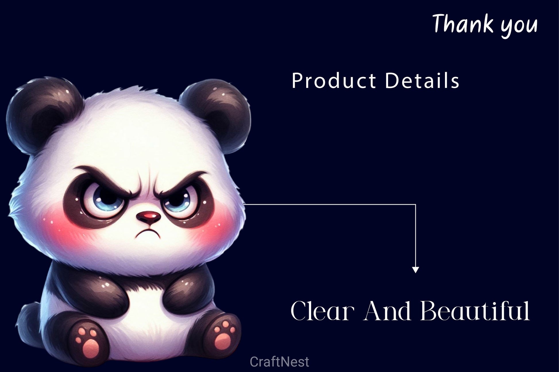 Funny Grumpy Panda Clipart Bundle - CraftNest - Digital Crafting and Art