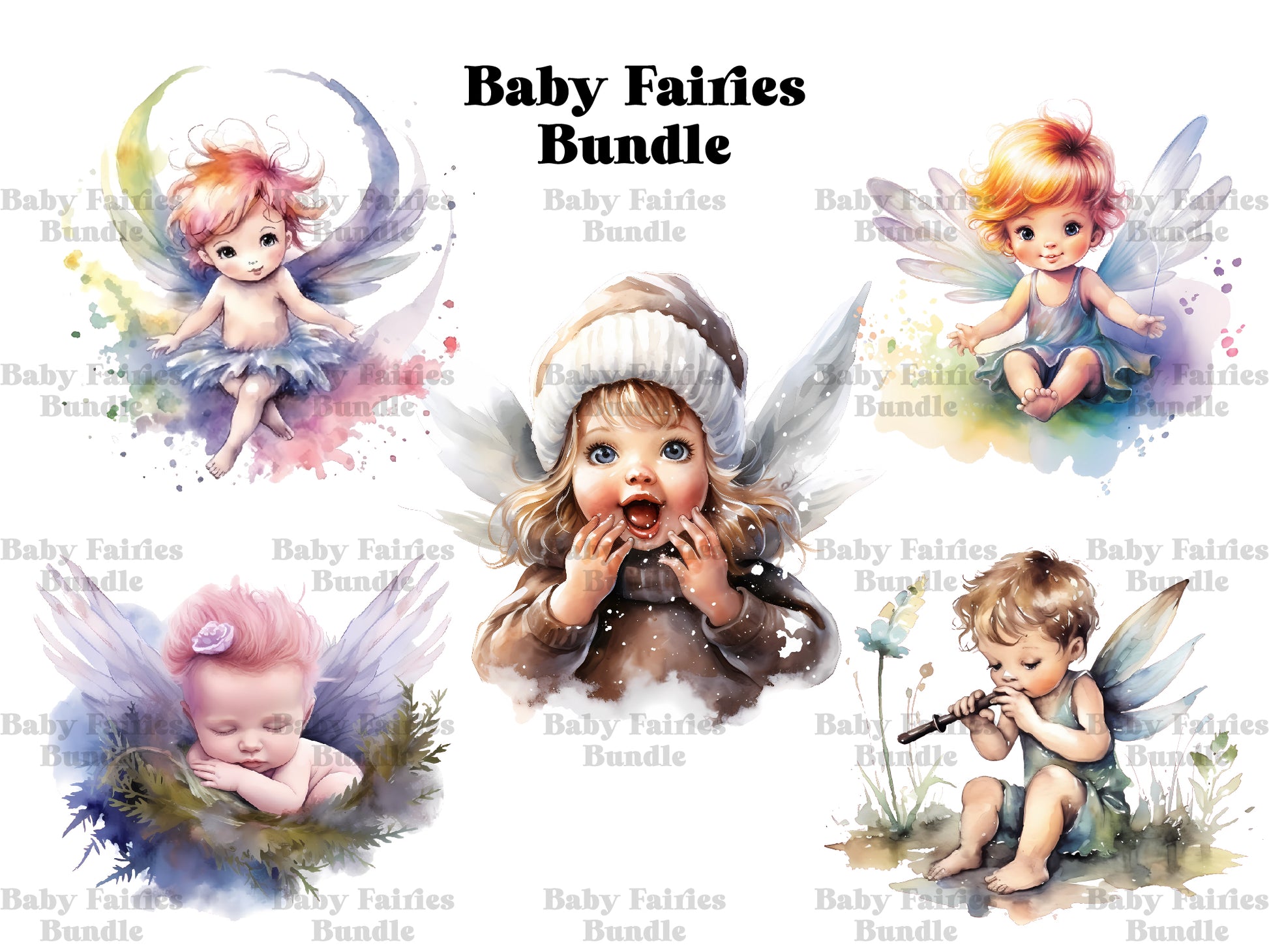 Baby Fairies Clipart - CraftNest