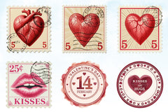 Valentine Stamps Clipart Bundle - CraftNest - Digital Crafting and Art