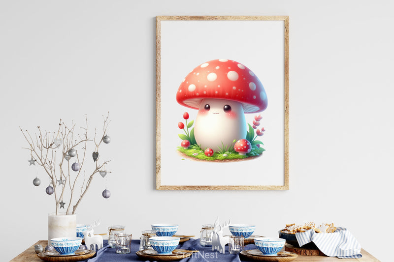 Lovely Mushrooms Clipart Bundle - CraftNest - Digital Crafting and Art