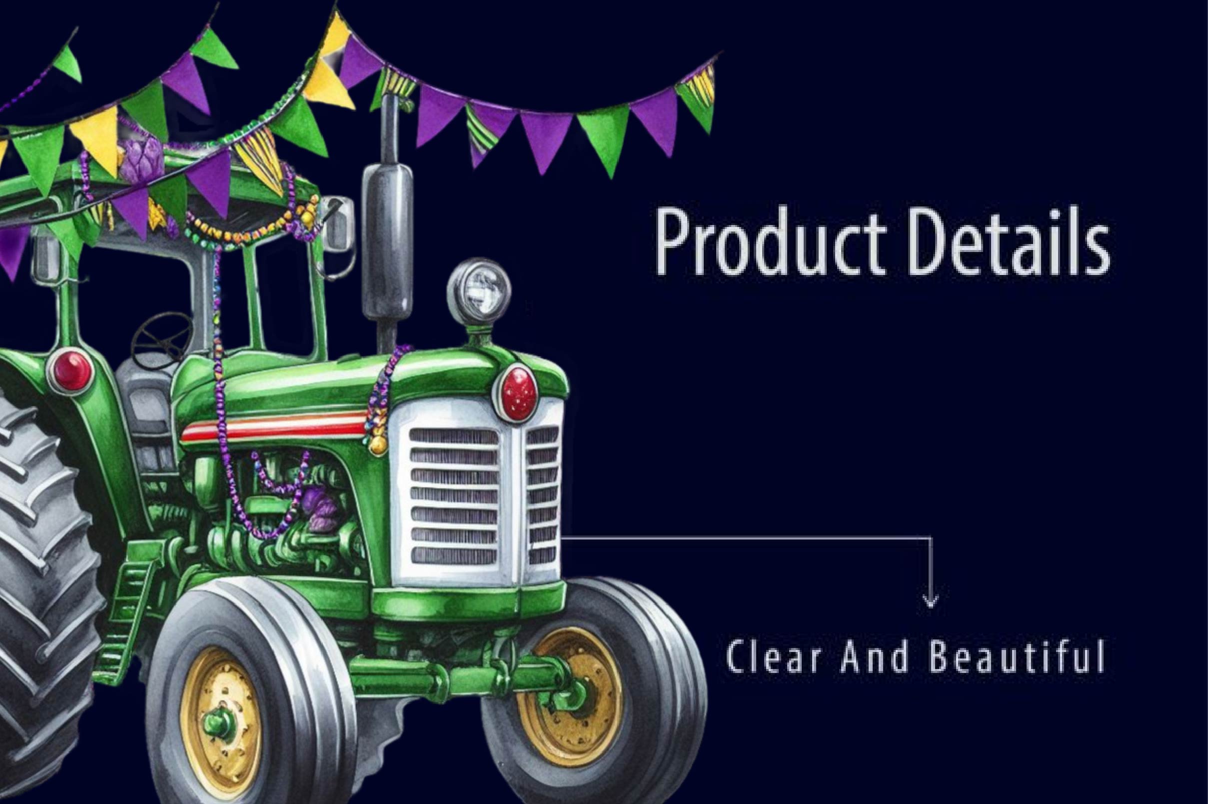 Mardi Gras Traktor Clipart Bundle - CraftNest - Digital Crafting and Art
