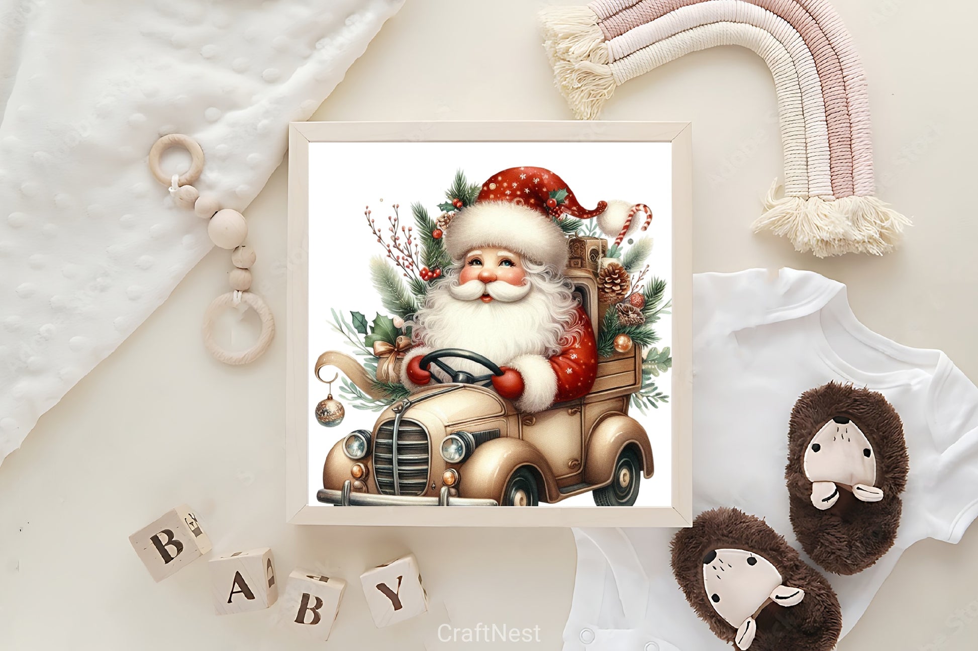 Santa Truck Christmas Clipart Bundle - CraftNest - Digital Crafting and Art