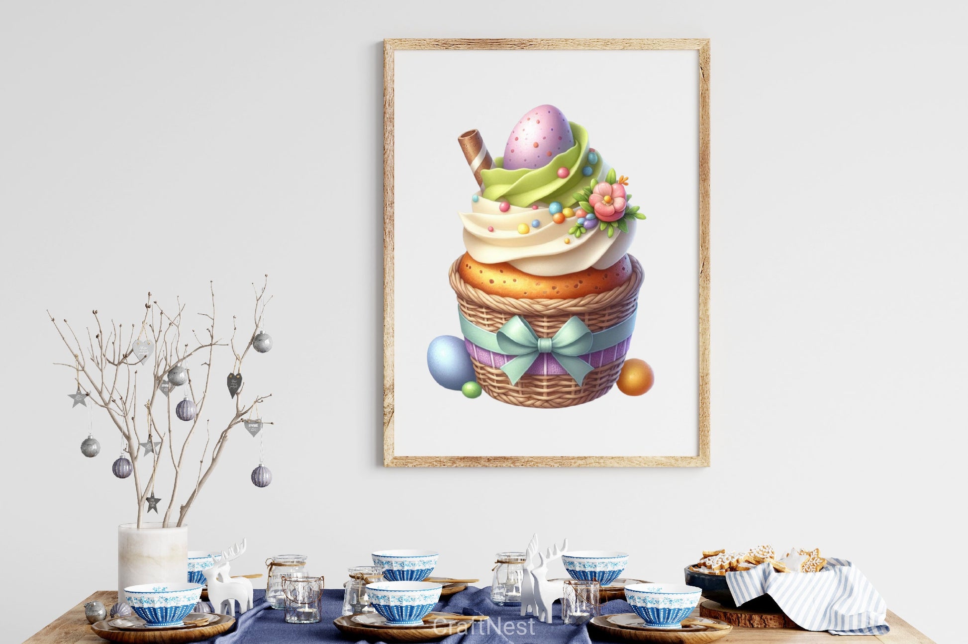 Cute Easter Cupcake Clipart Bundle - CraftNest - Digital Crafting and Art