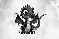 Baby Black Dragon Clipart Bundle - CraftNest - Digital Crafting and Art