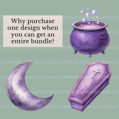 Halloween Purple Clipart Bundle - CraftNest - Digital Crafting and Art