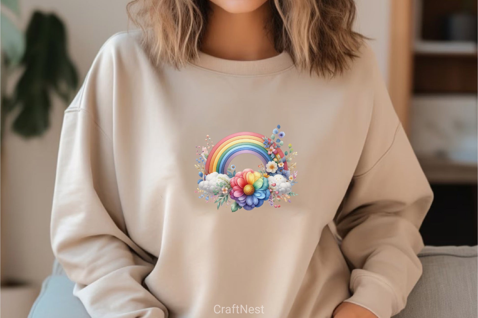 Rainbow Daisy Flower Clipart Bundle - CraftNest - Digital Crafting and Art