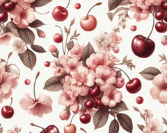Cherry Seamless Digital Paper - CraftNest - Digital Crafting and Art