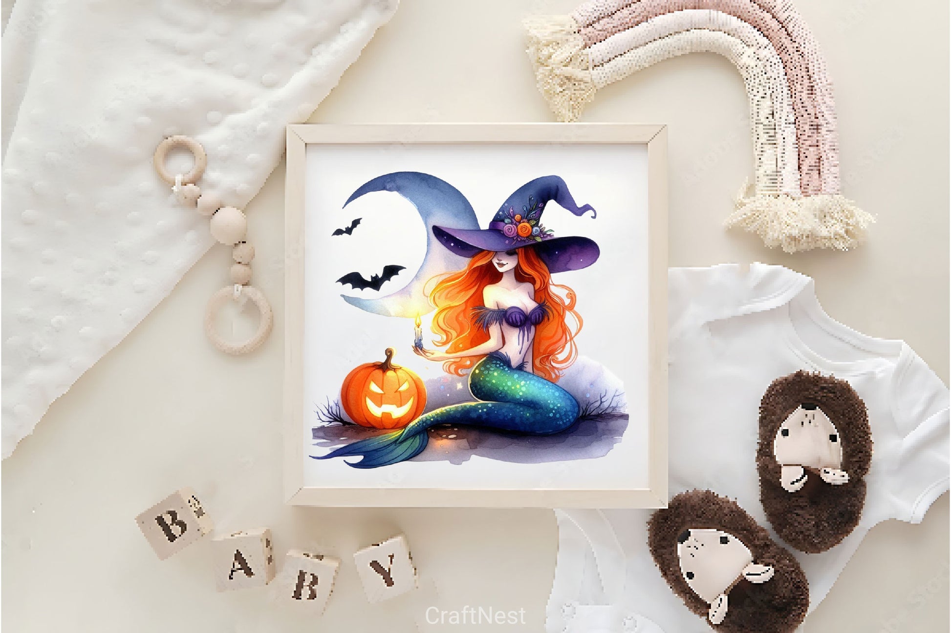Halloween Mystical Mermaid Girl Clipart Bundle 2 - CraftNest - Digital Crafting and Art