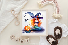 Halloween Mystical Mermaid Girl Clipart Bundle 2 - CraftNest - Digital Crafting and Art
