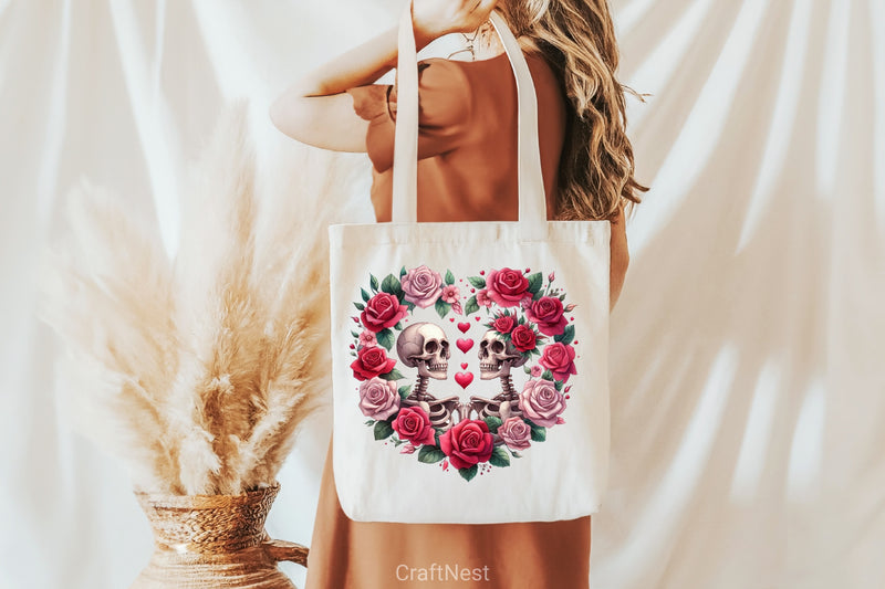 Valentine's Day Skull Heart Clipart Bundle - CraftNest - Digital Crafting and Art