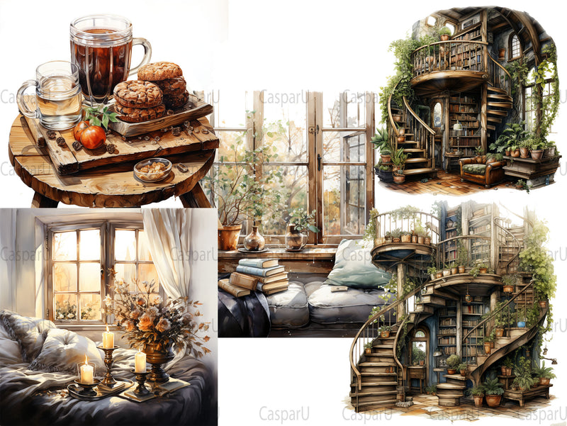 Cozy Interiors Clipart - CraftNest