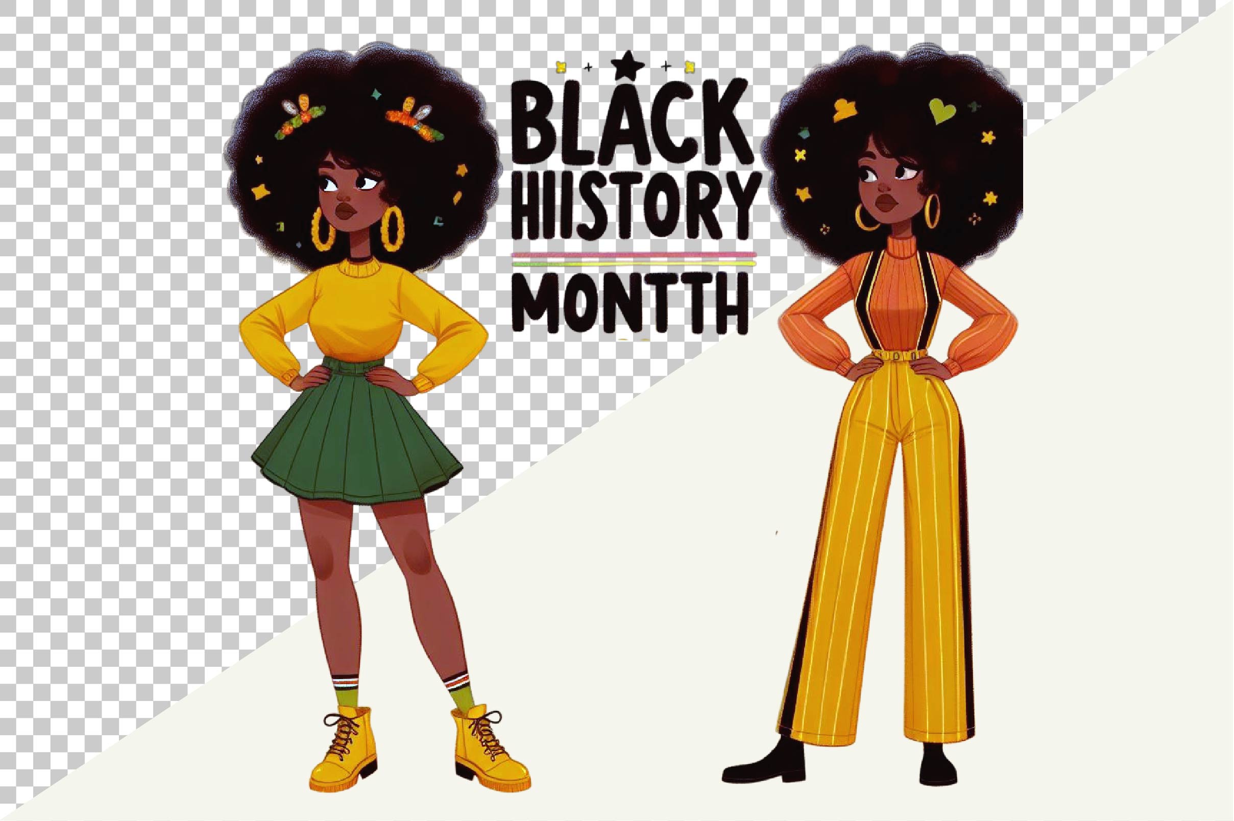Black History Month Clipart Bundle 1 - CraftNest - Digital Crafting and Art