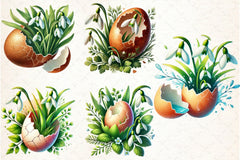 Spring Flower Easter Egg Clipart Bundle - CraftNest - Digital Crafting and Art
