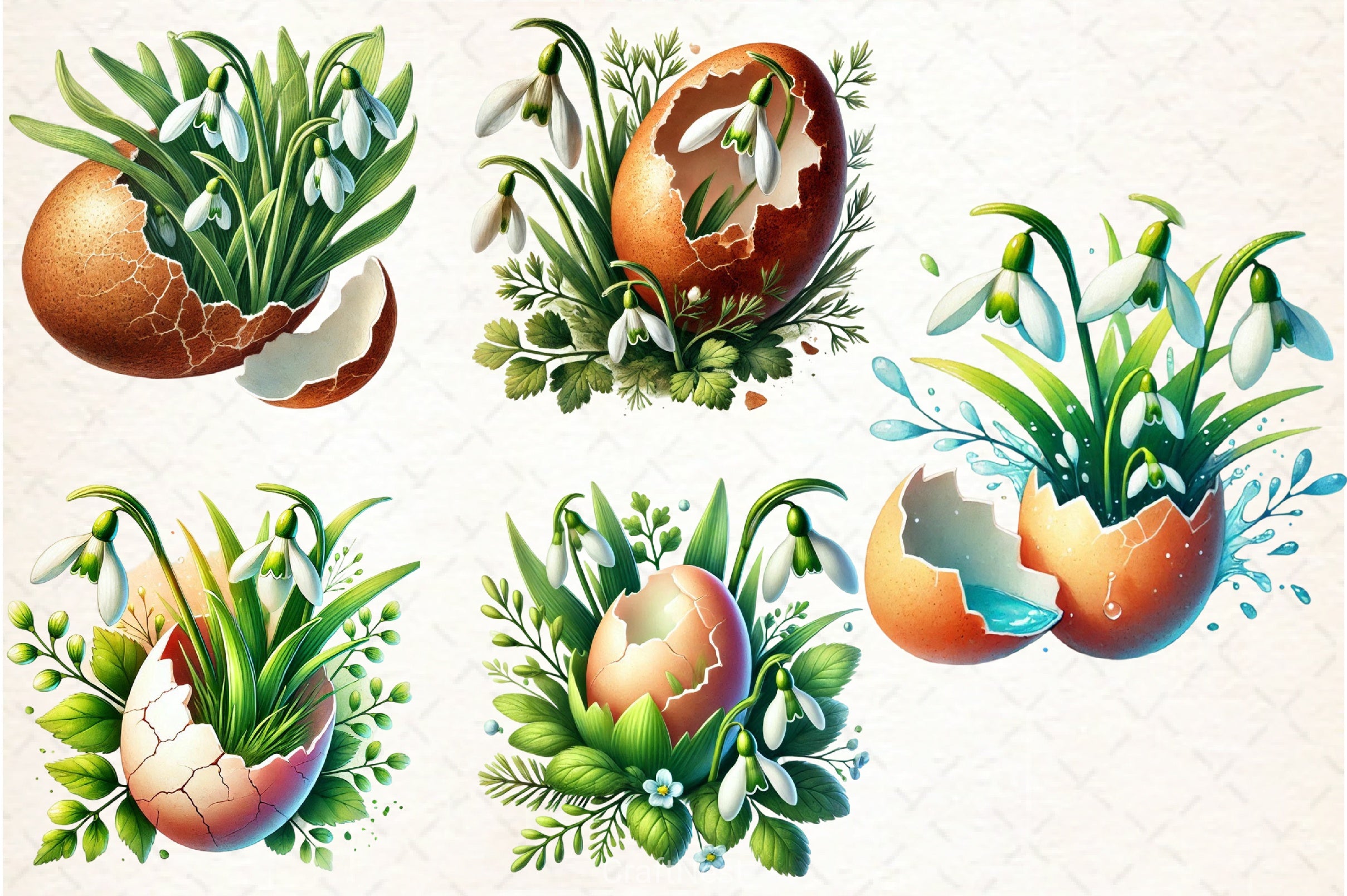 Spring Flower Easter Egg Clipart Bundle - CraftNest - Digital Crafting and Art