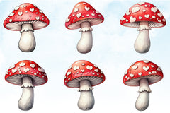 Valentine's Day Mushroom Clipart Bundle - CraftNest - Digital Crafting and Art